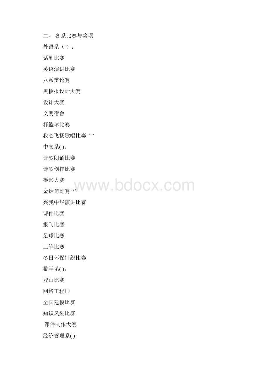 写简历会用到的大学里各类奖项和组织英文Word格式.docx_第2页