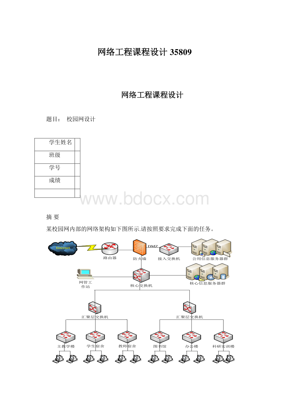 网络工程课程设计35809.docx_第1页