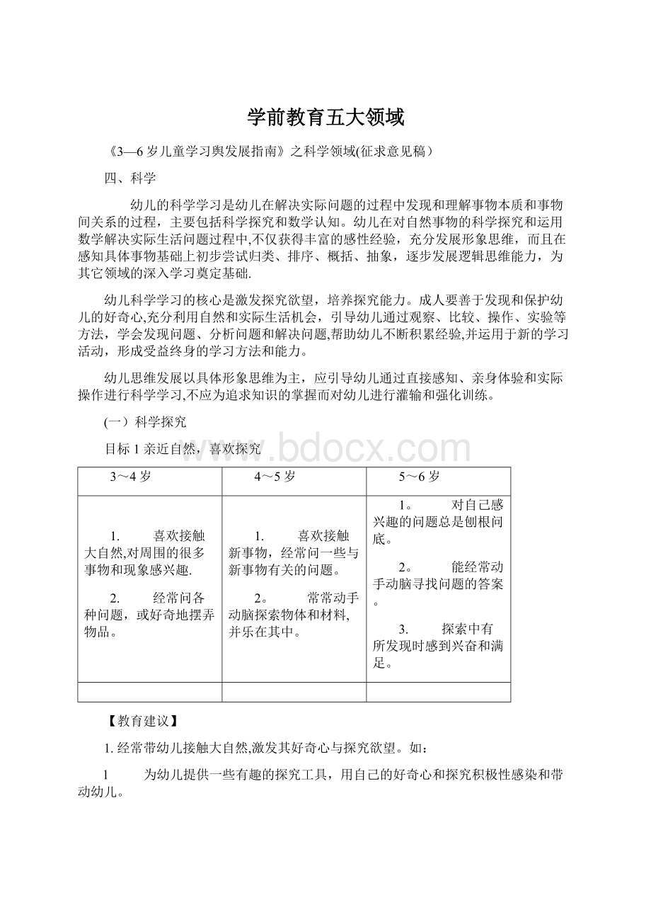 学前教育五大领域.docx