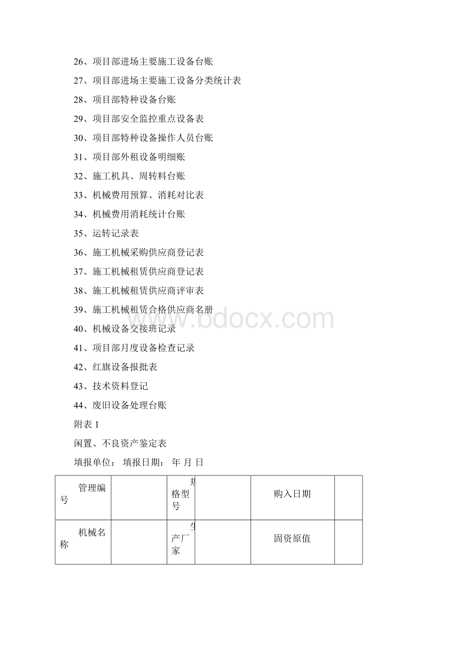 机械设备标准化表格.docx_第2页