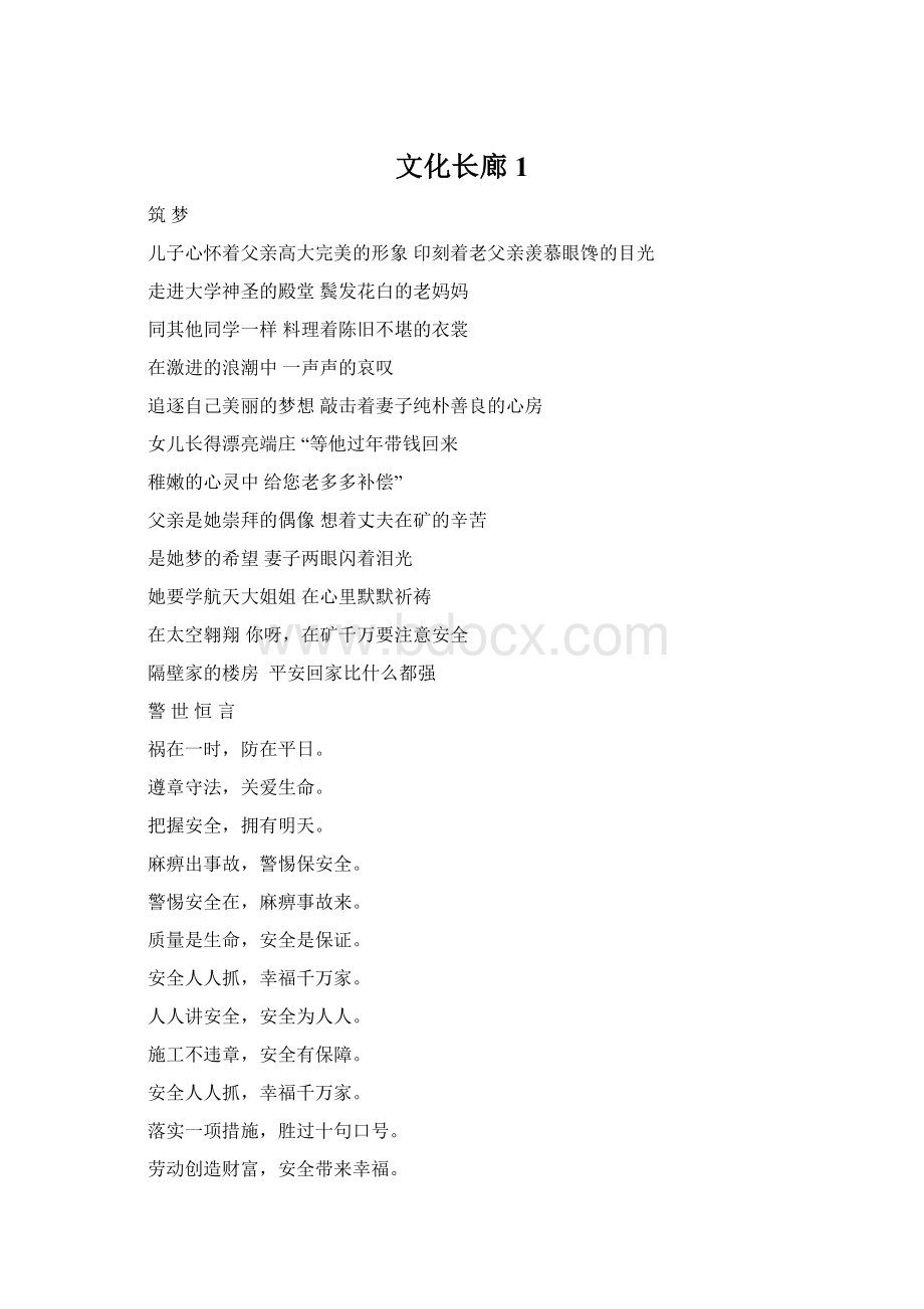 文化长廊1Word文档格式.docx