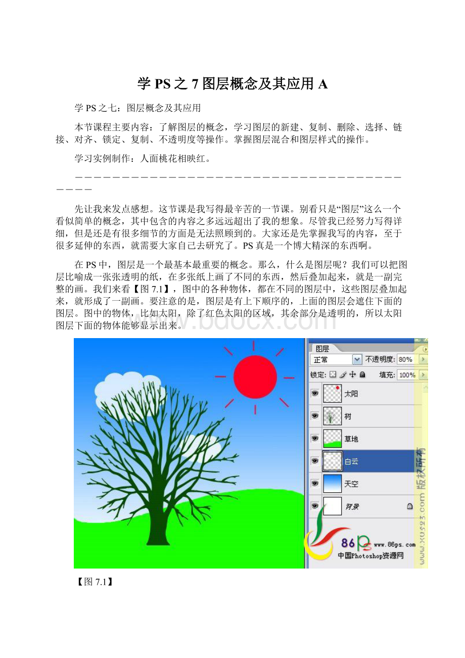 学PS之7图层概念及其应用A.docx_第1页