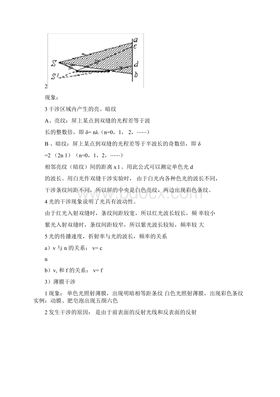 高中物理物理光学知识点详解和练习Word文档格式.docx_第2页