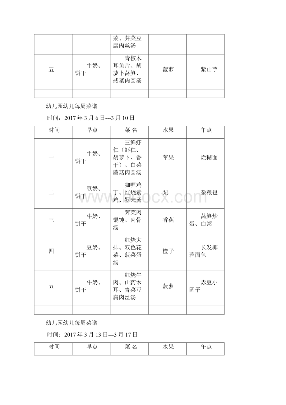 幼儿园每周菜谱.docx_第3页