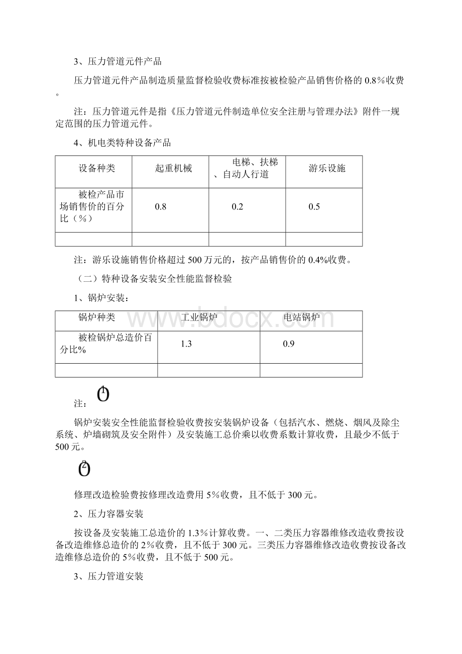 黑龙江省特种设备收费项目及收费标准Word格式.docx_第3页