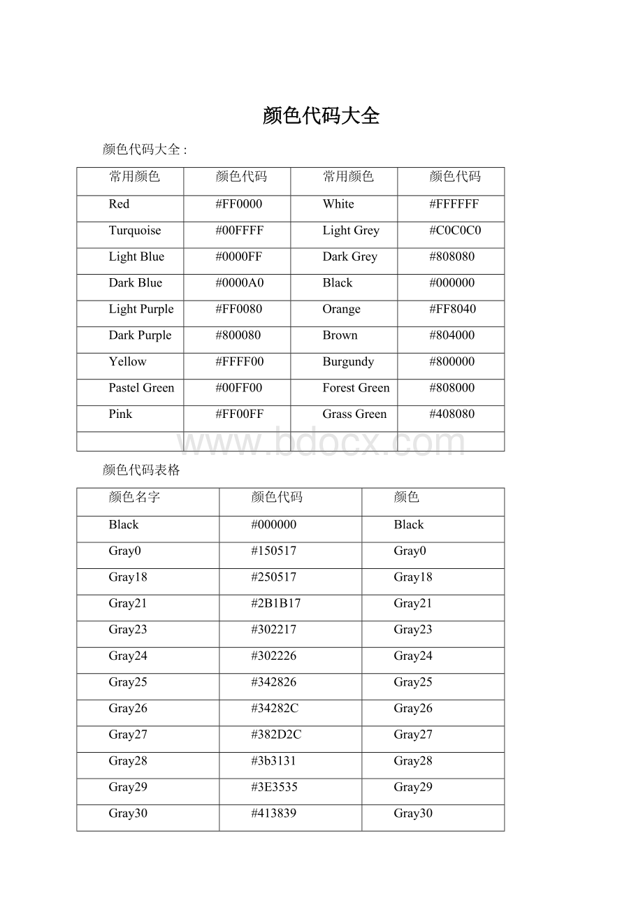 颜色代码大全文档格式.docx