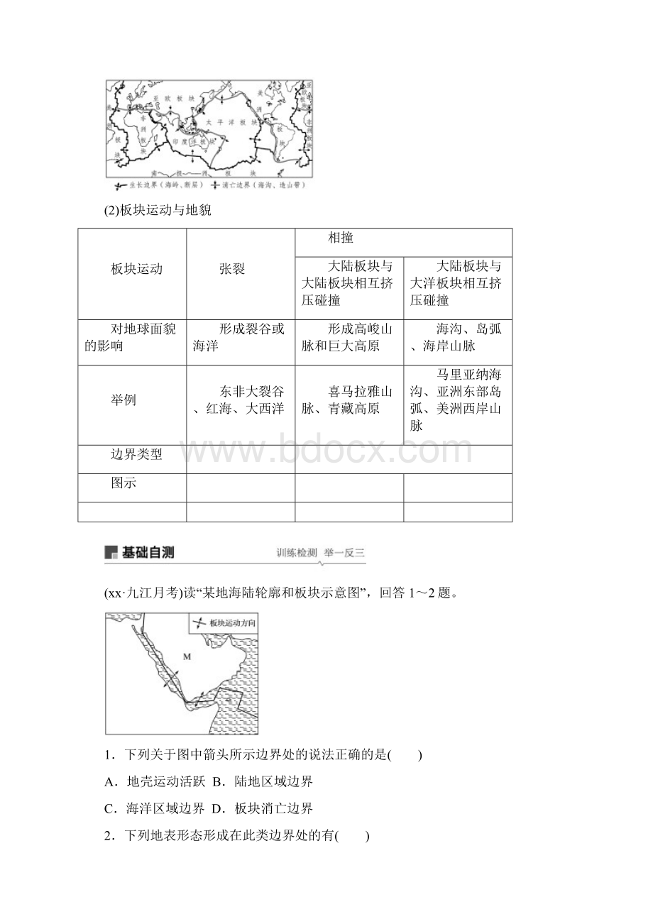 高考地理大一轮复习第五章地表形态的塑造第12讲营造地表形态的力量学案新人教版必修1.docx_第3页