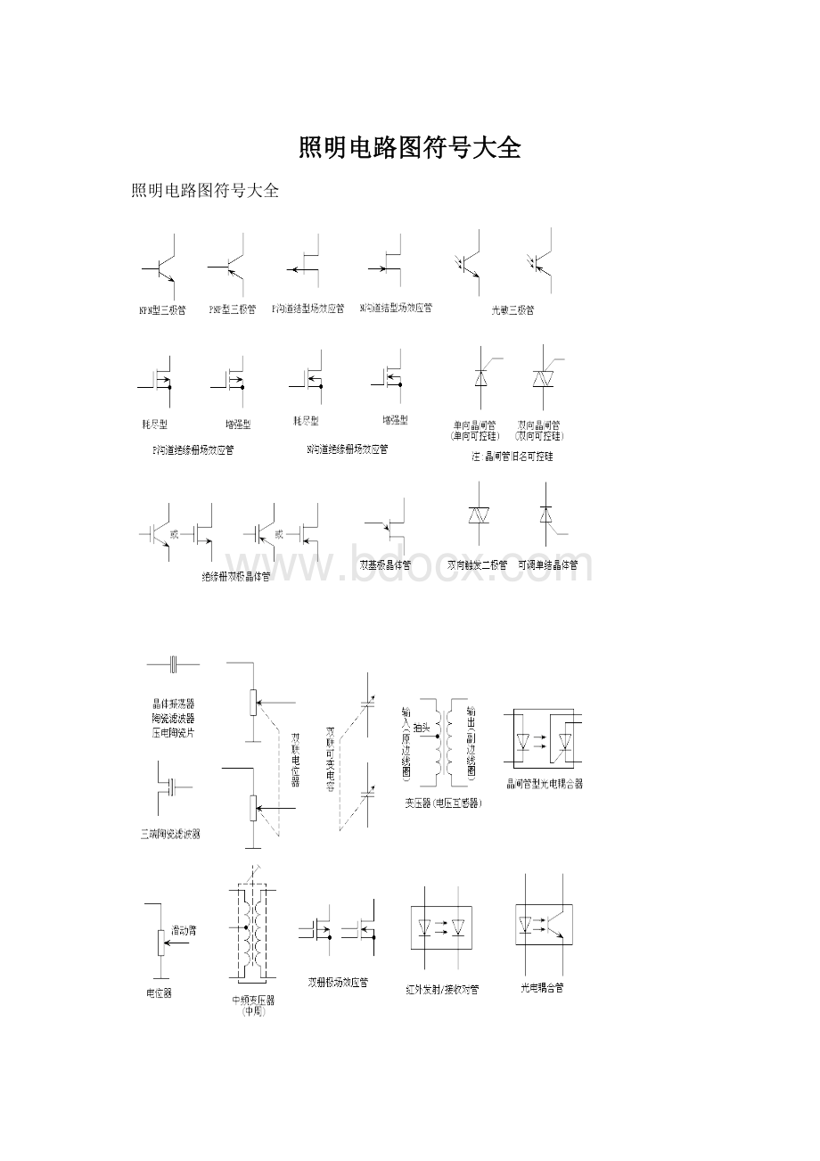 照明电路图符号大全.docx_第1页