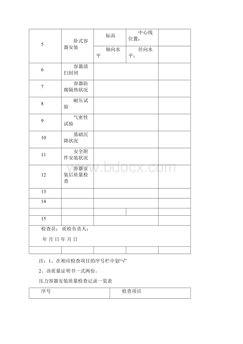 压力容器安装质量证明书范本Word格式.docx_第3页