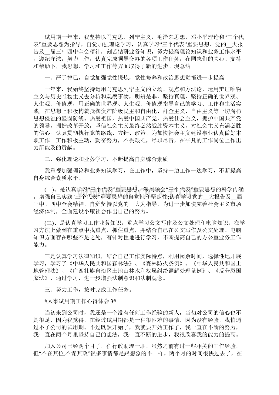 人事试用期工作总结及心得体会.docx_第2页