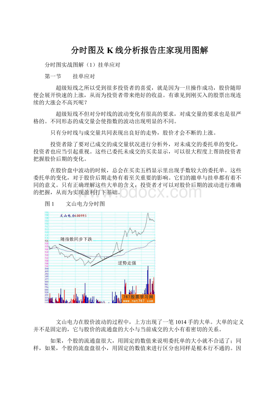 分时图及K线分析报告庄家现用图解文档格式.docx