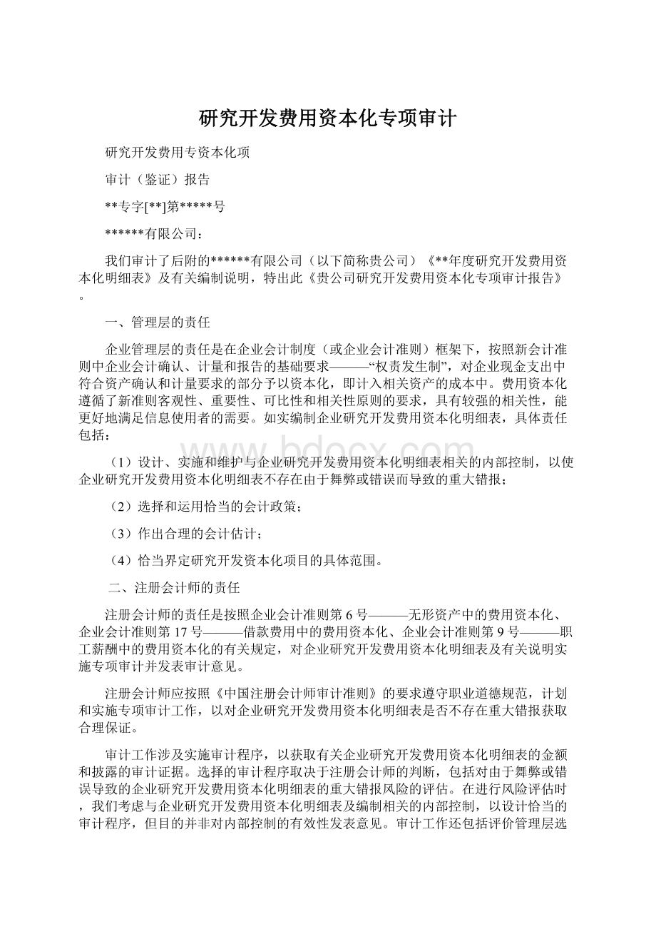 研究开发费用资本化专项审计.docx