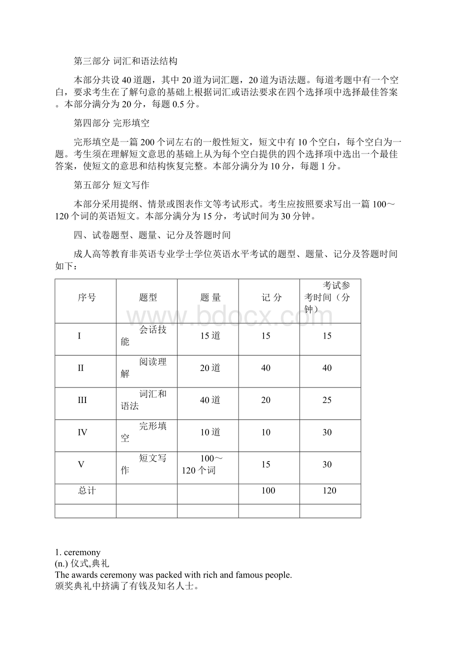 成人高等教育学士学位英语水平考试大纲非英语专业.docx_第3页