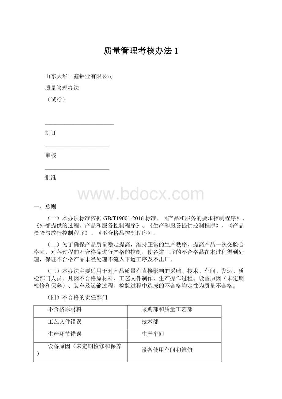 质量管理考核办法1.docx_第1页