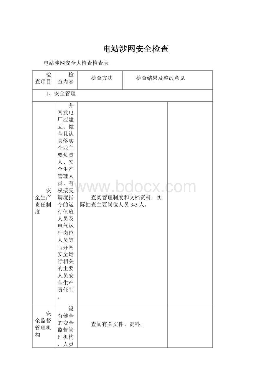 电站涉网安全检查.docx