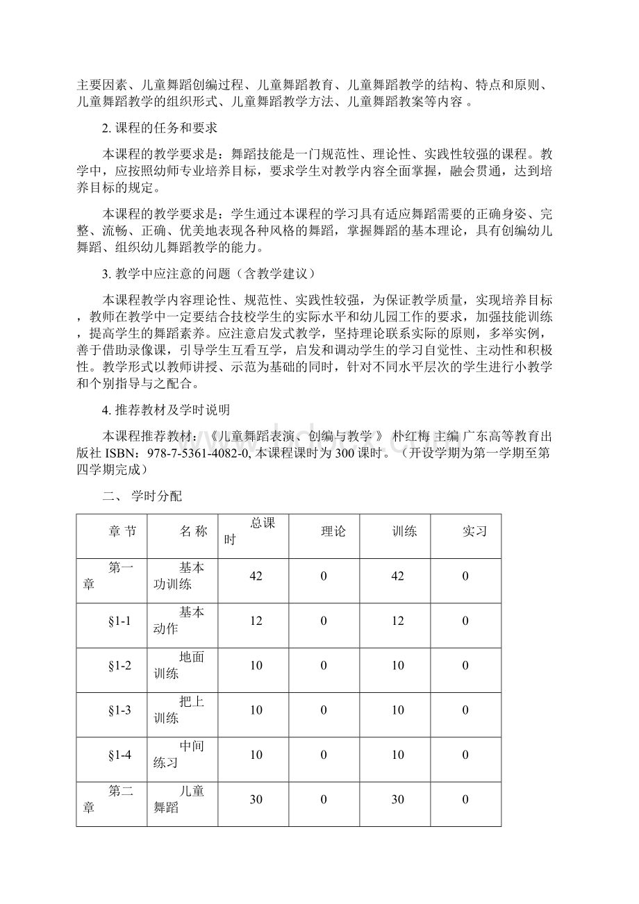 《舞蹈》课程实施性教学大纲共15页.docx_第2页