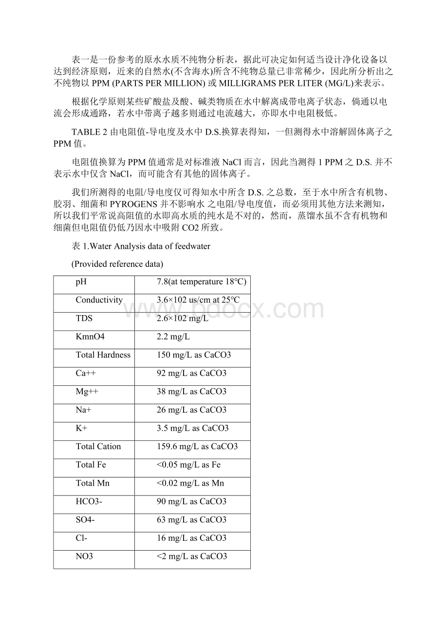 纯水系统规划及基本设计.docx_第3页