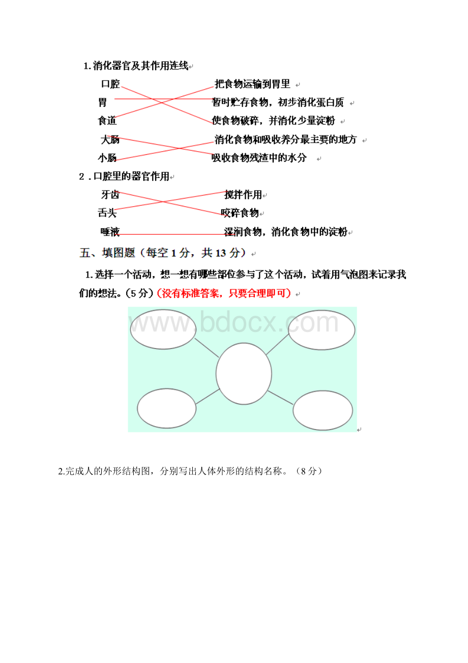 四年级科学上册第四单元检测试题答案.docx_第3页