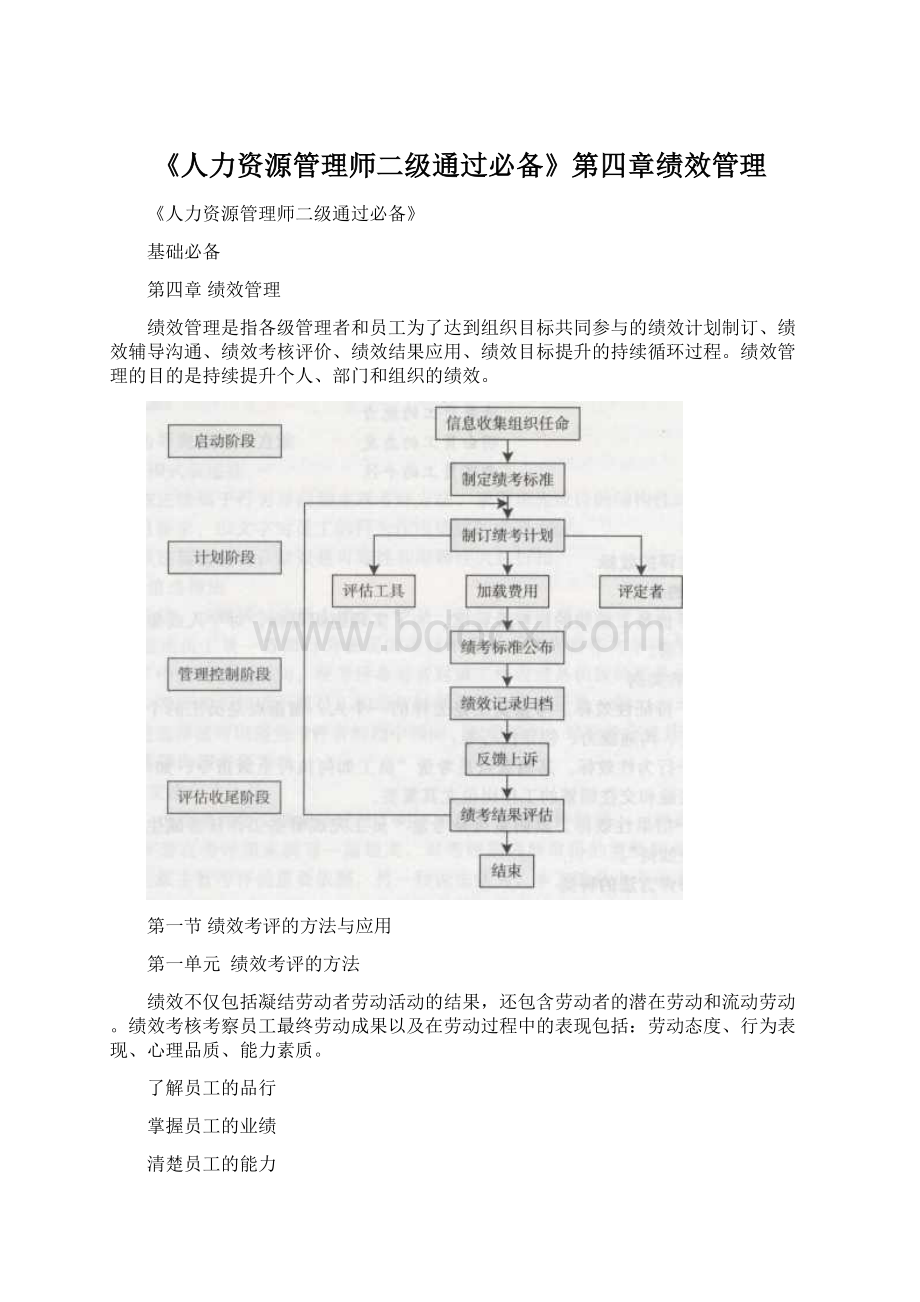 《人力资源管理师二级通过必备》第四章绩效管理.docx