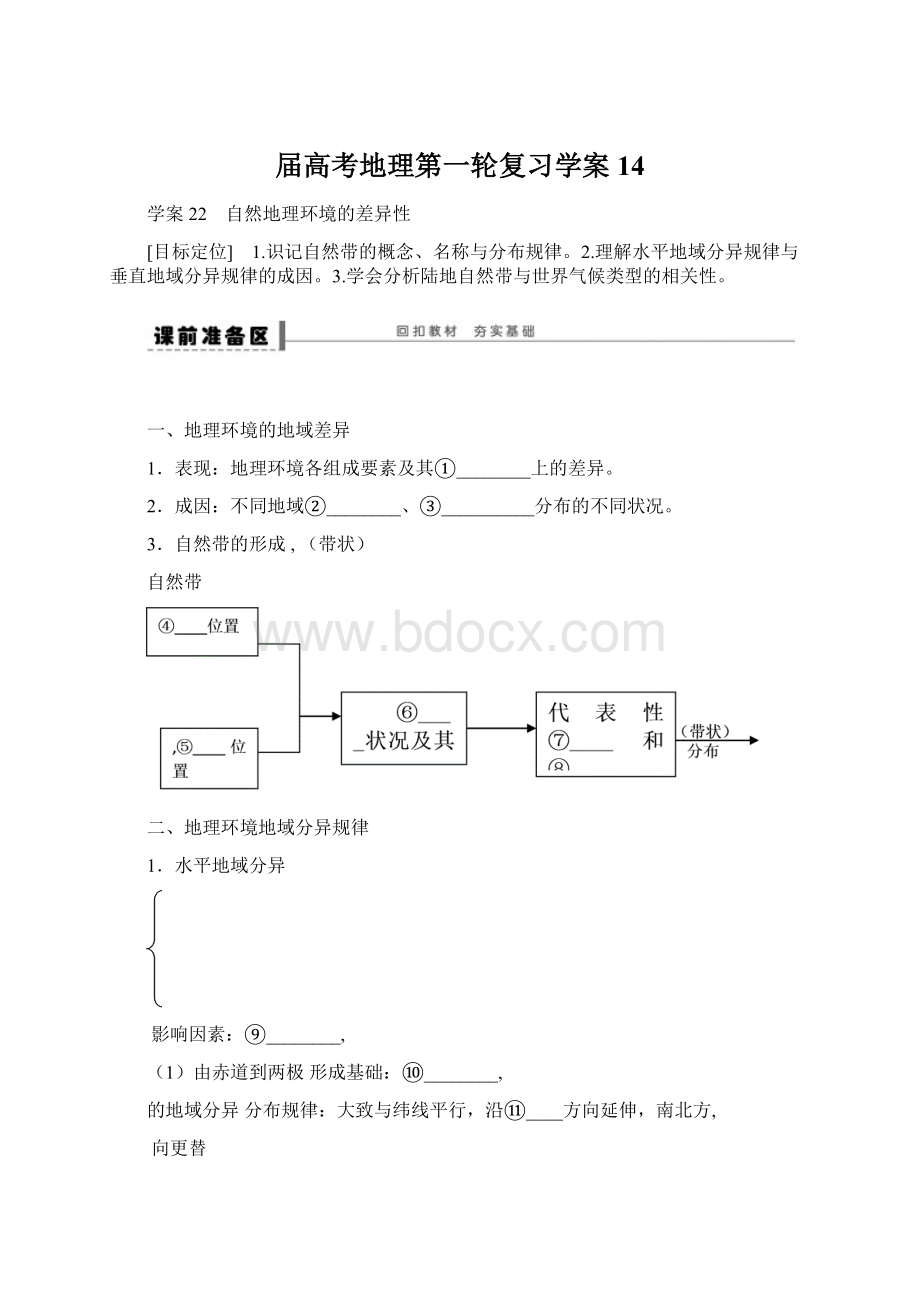 届高考地理第一轮复习学案14.docx