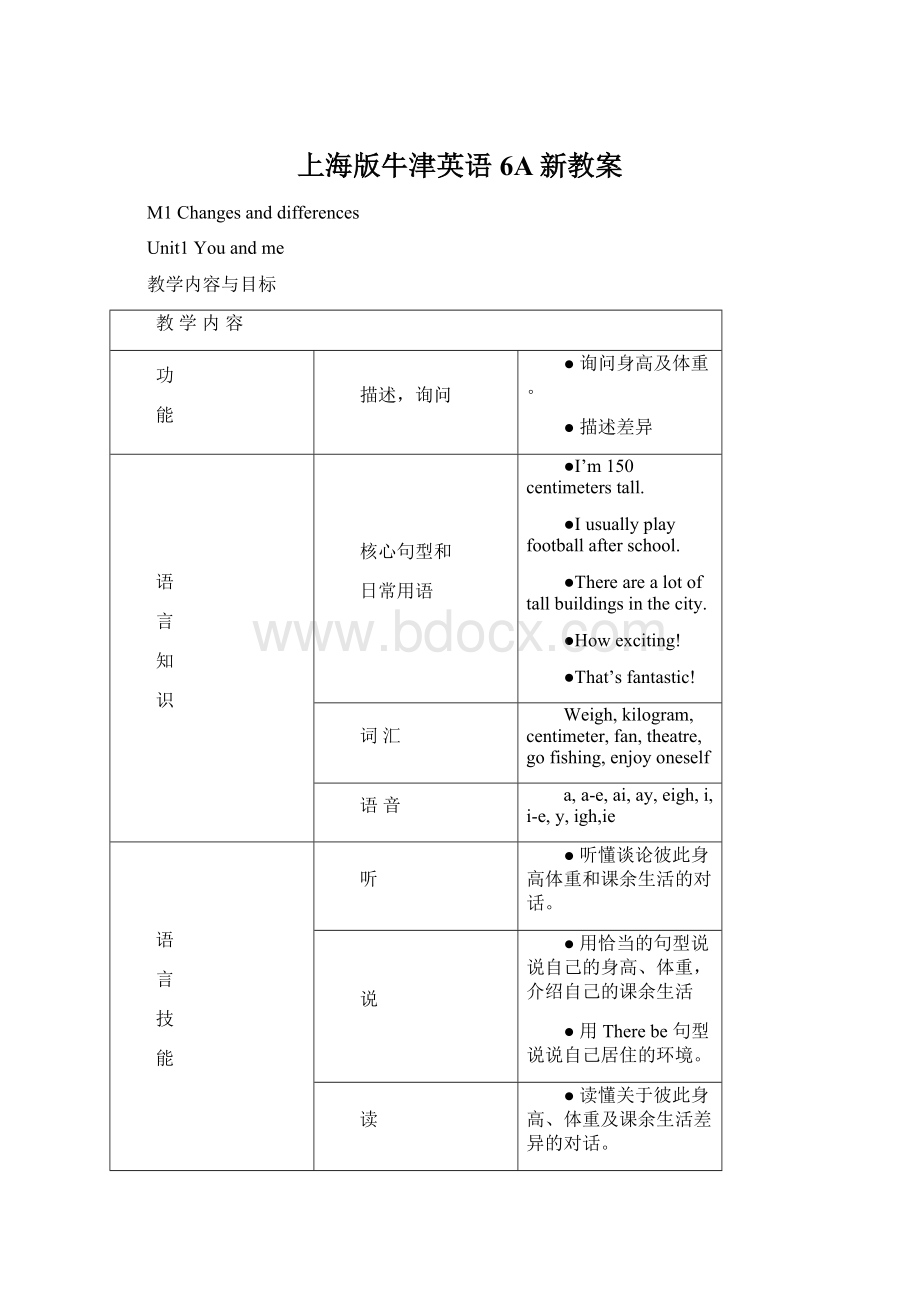 上海版牛津英语6A新教案.docx_第1页