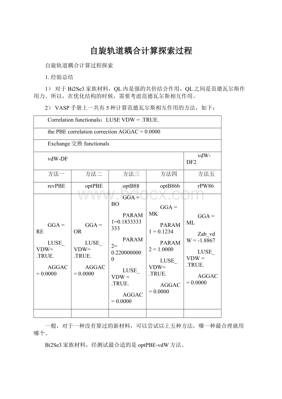 自旋轨道耦合计算探索过程.docx