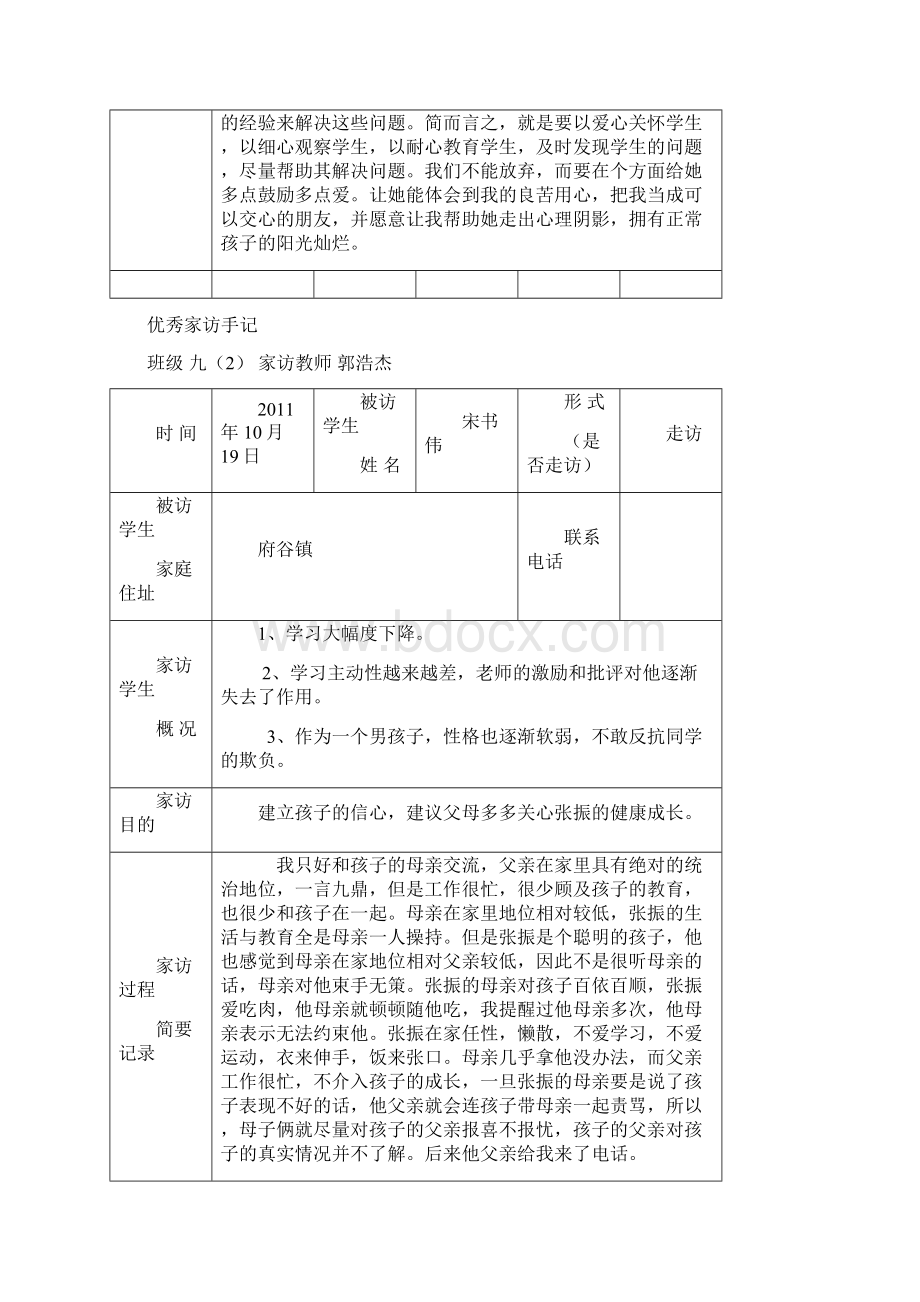 教师家访记录表Word文档格式.docx_第2页