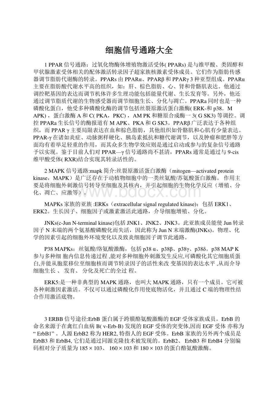 细胞信号通路大全Word下载.docx