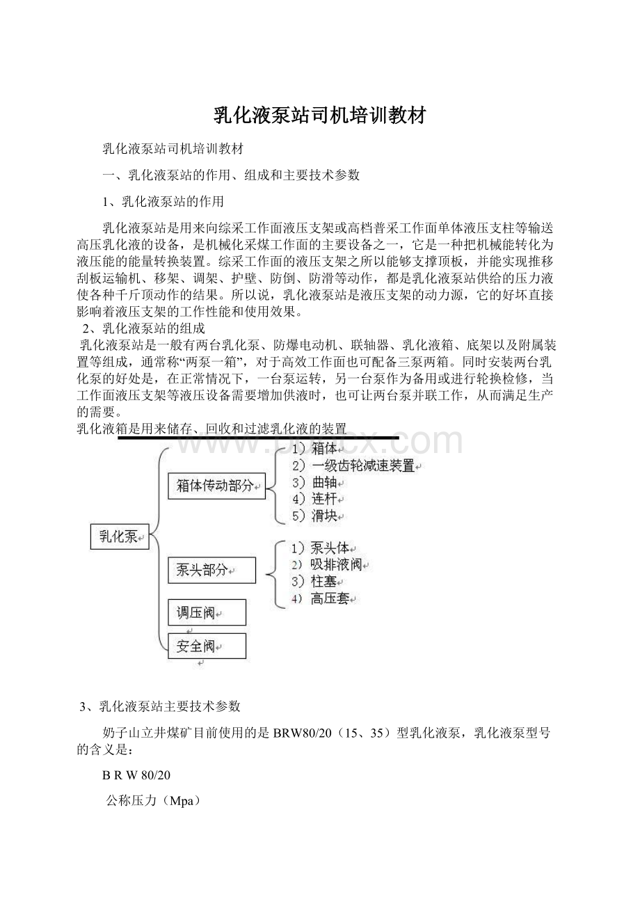 乳化液泵站司机培训教材.docx_第1页