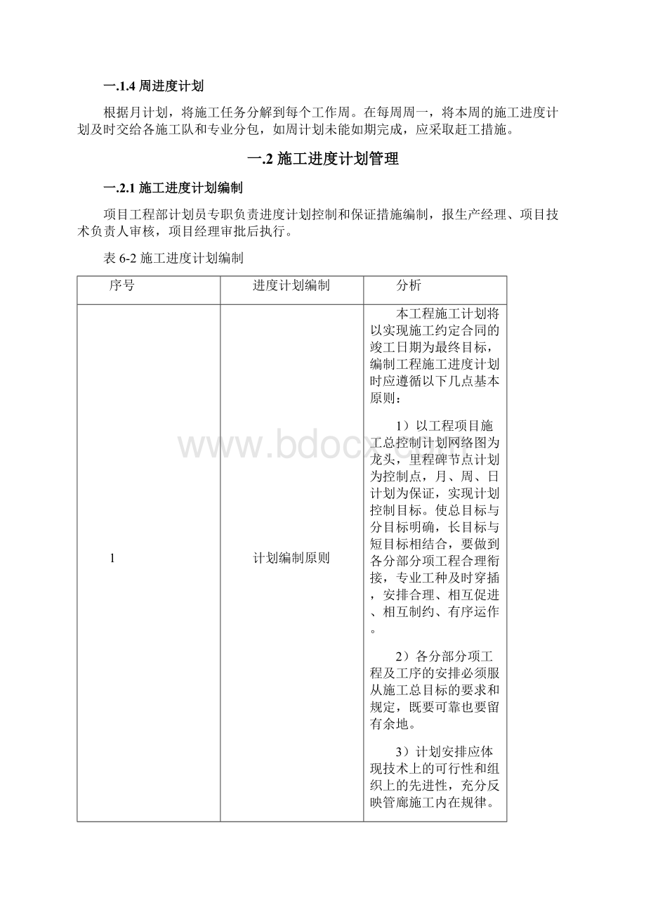 地下管廊项目施工总体进度计划及保障方案11.docx_第2页