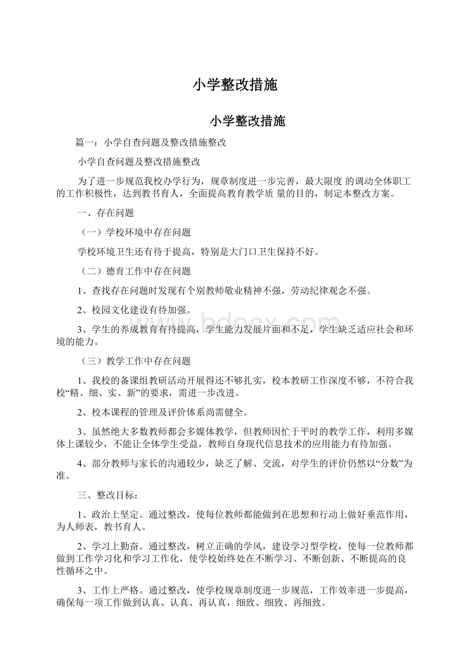 小学整改措施.docx