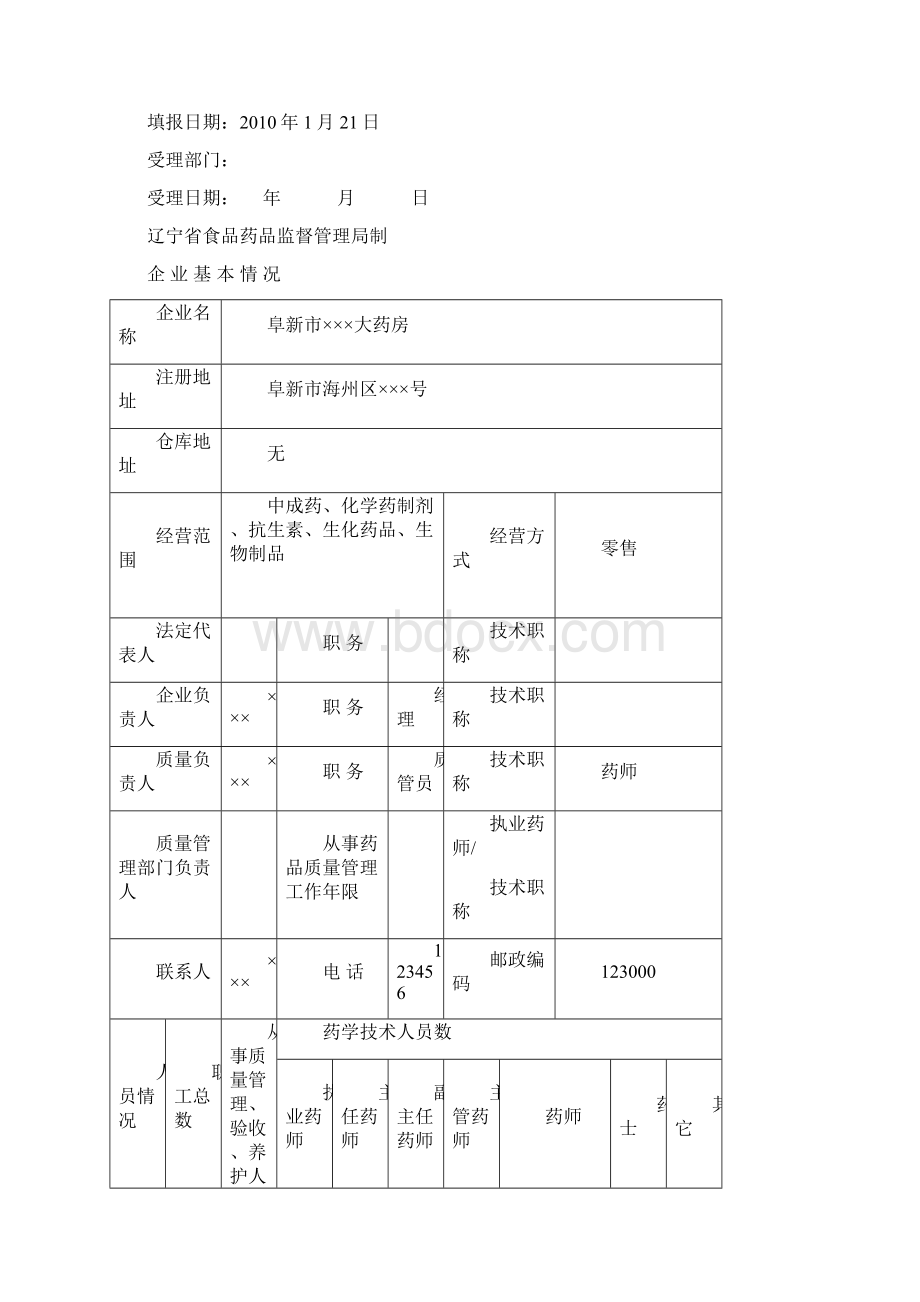 药店筹建完毕验收申请示范文本.docx_第2页