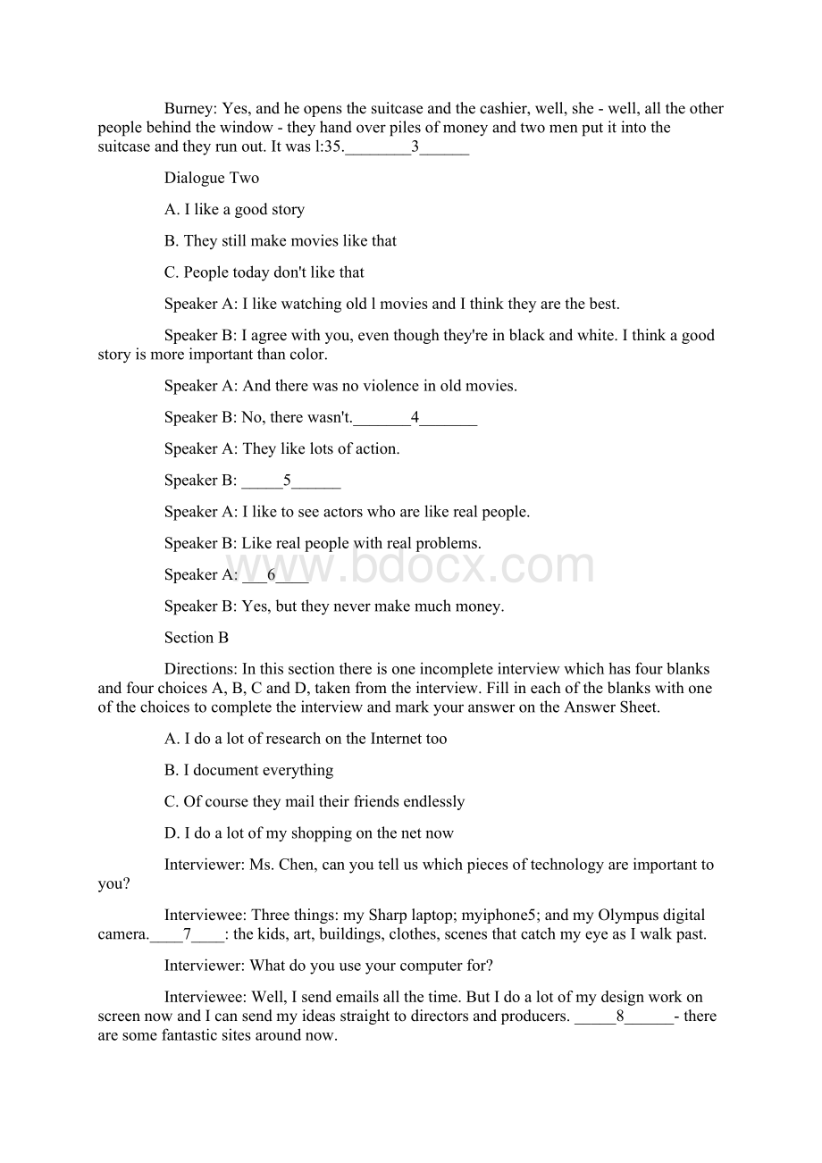 最新同等学力人员申请硕士学位英语真题及答案.docx_第2页