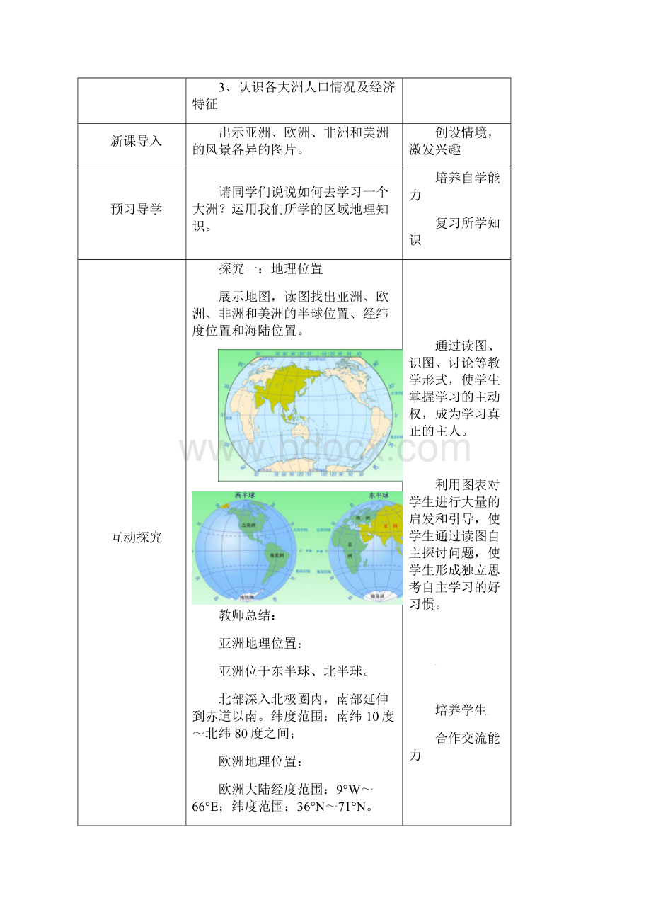 七年级地理下册 第六章 认识大洲复习与检测教案 新版湘教版.docx_第2页