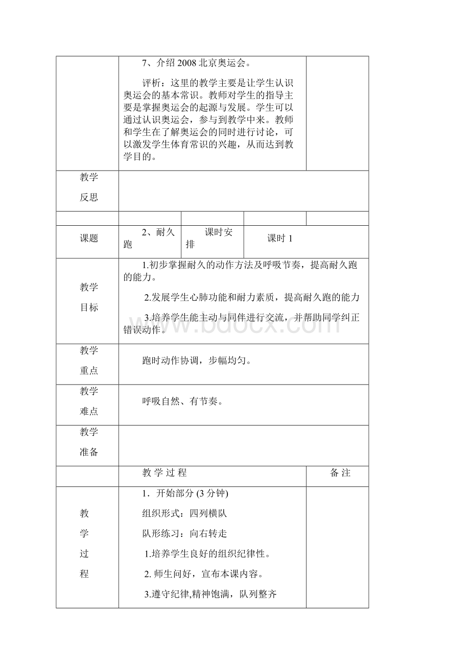 小学六年级下册体育教案全册.docx_第3页