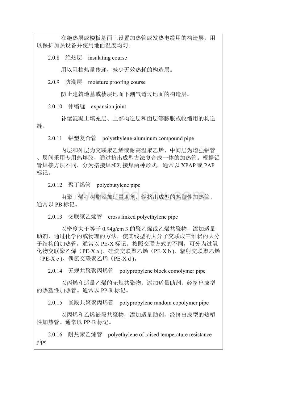 地暖施工国家规范Word文档下载推荐.docx_第2页