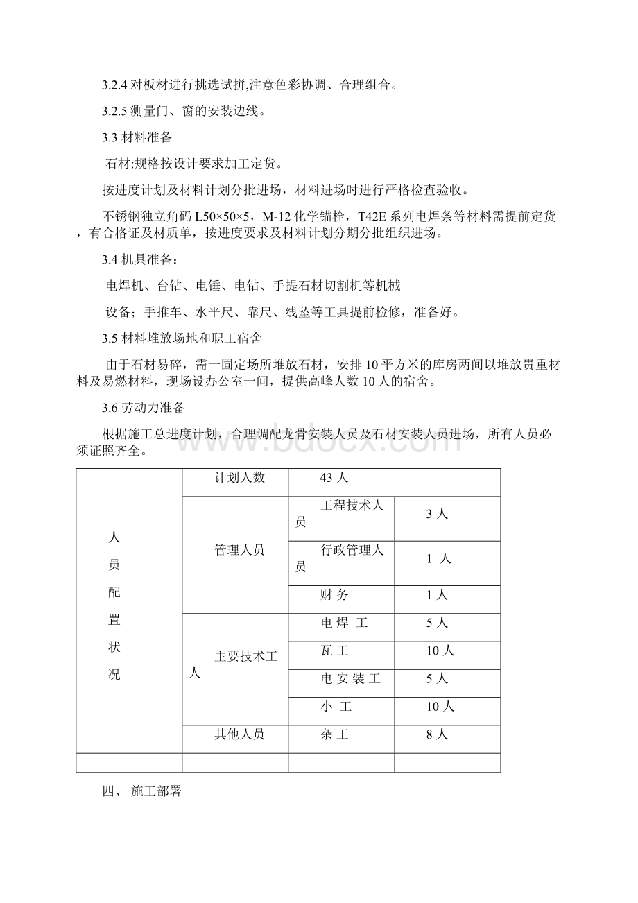 外墙干挂石材施工组织设计技术标.docx_第3页