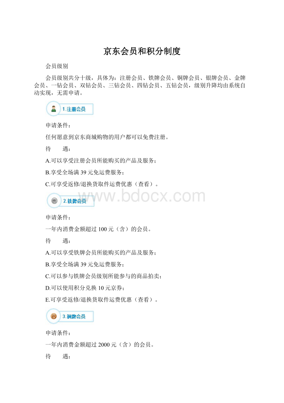 京东会员和积分制度.docx