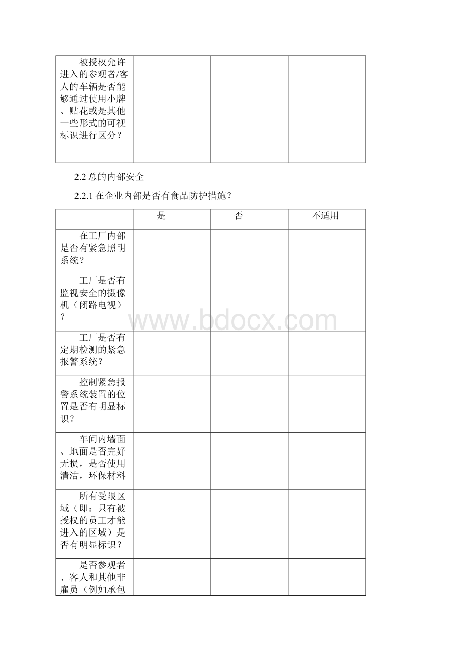 食品安全防护计划评估记录Word格式文档下载.docx_第3页