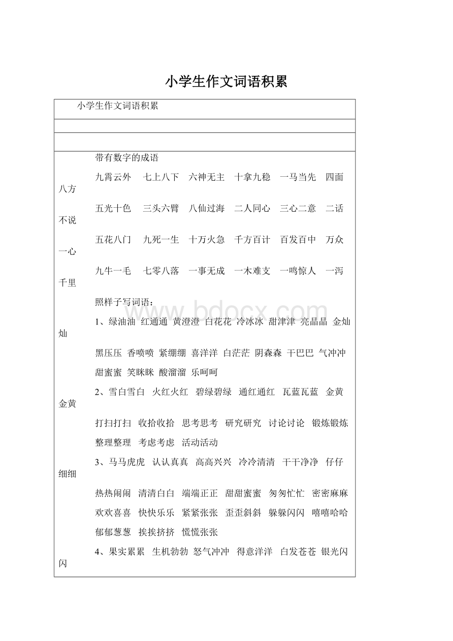 小学生作文词语积累Word文件下载.docx