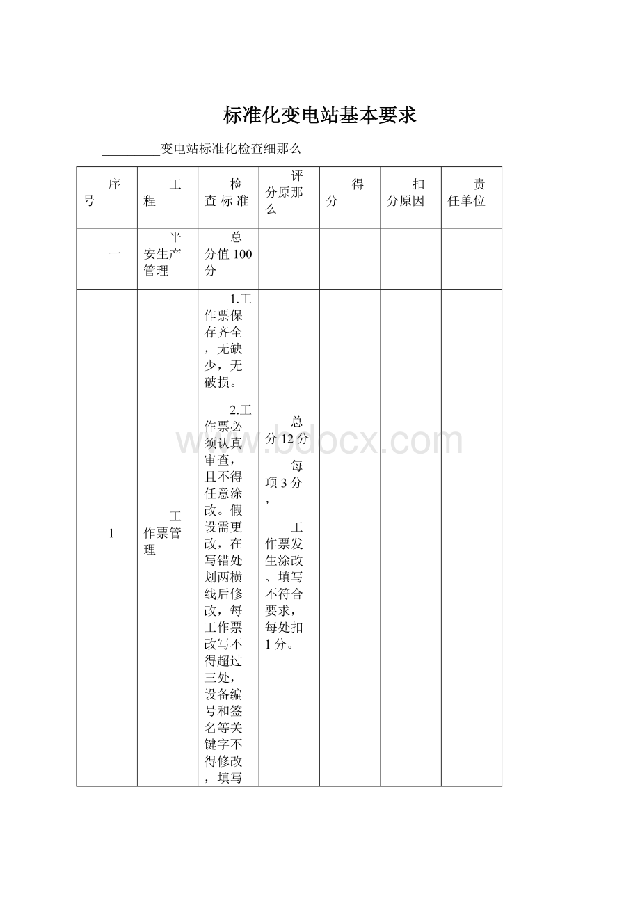 标准化变电站基本要求Word格式.docx