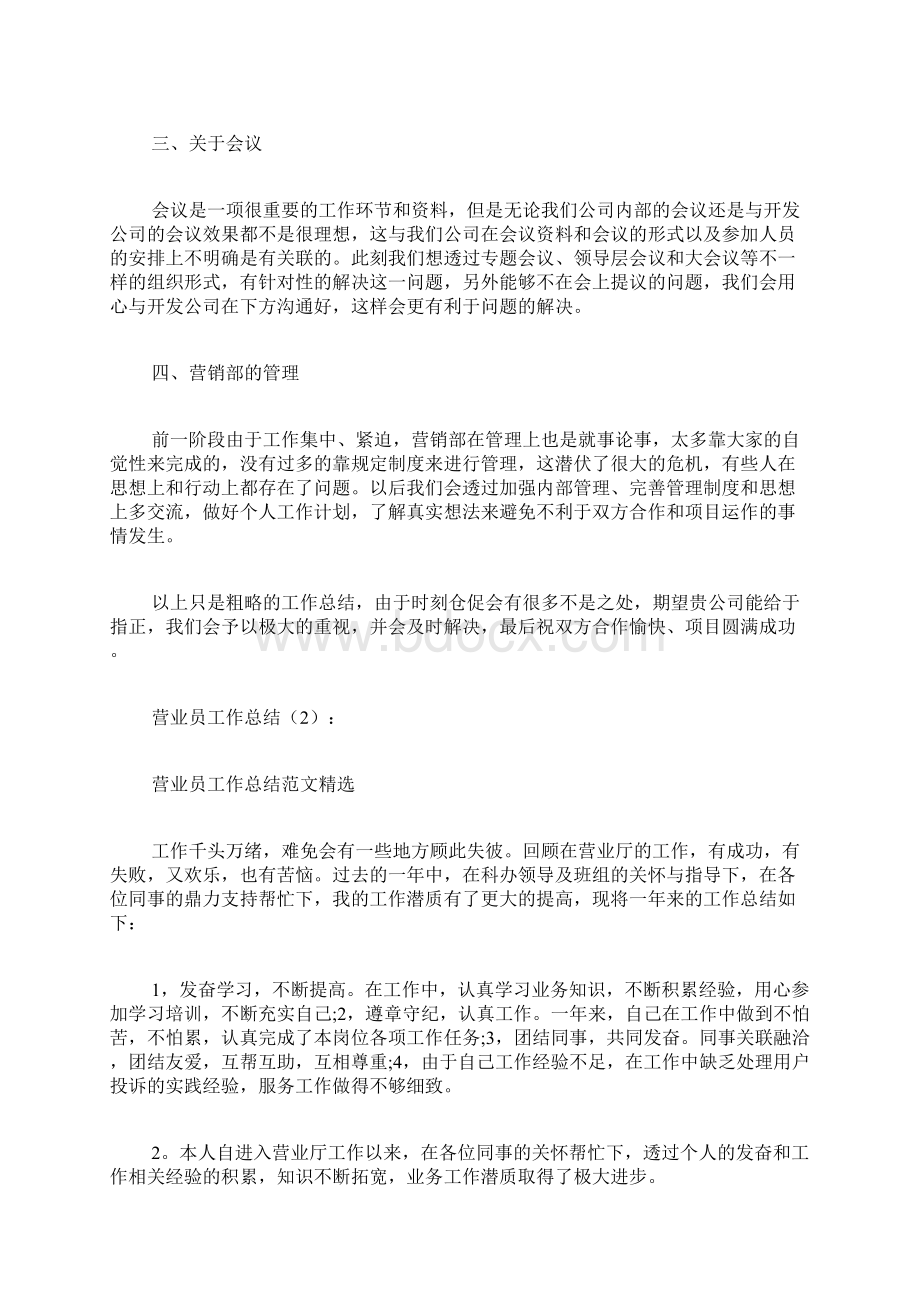 营业员工作总结文档格式.docx_第2页