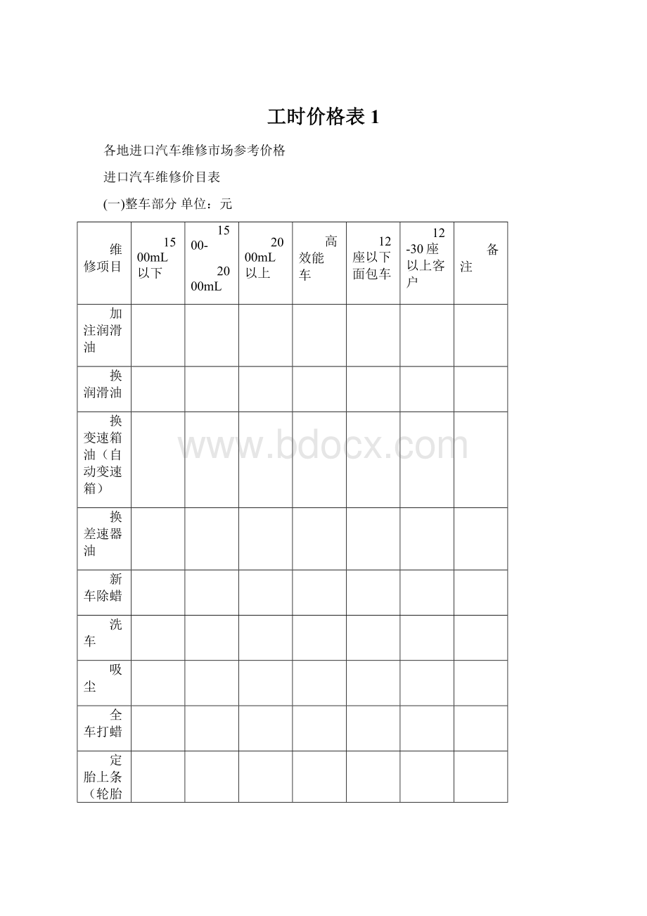 工时价格表1Word格式文档下载.docx_第1页