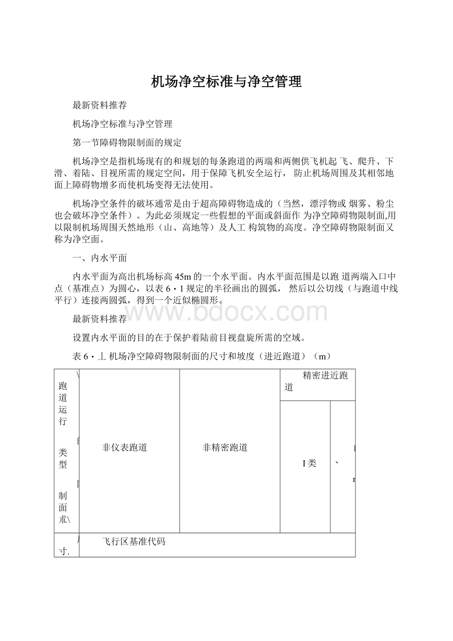 机场净空标准与净空管理文档格式.docx