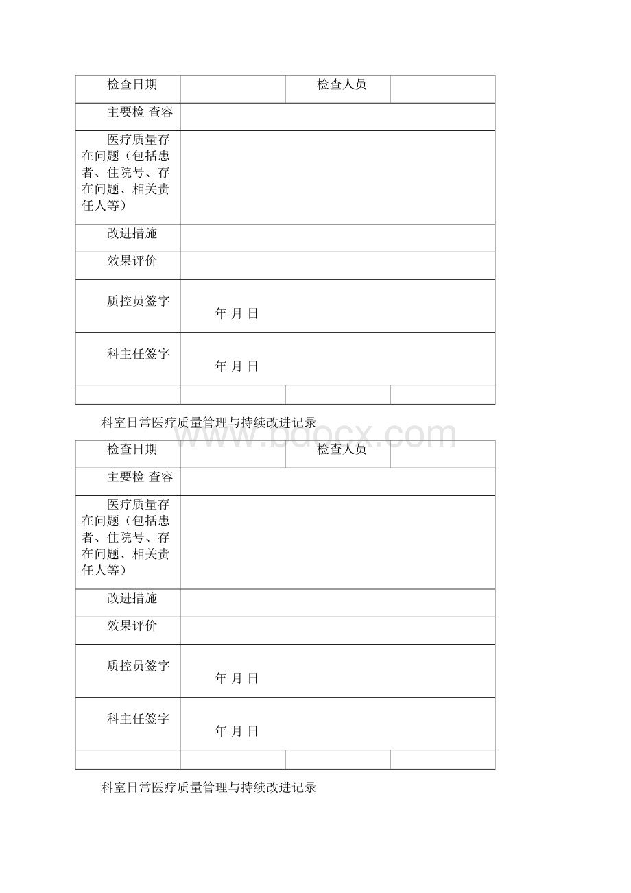 医疗质量管理与持续改进记录本文档格式.docx_第3页