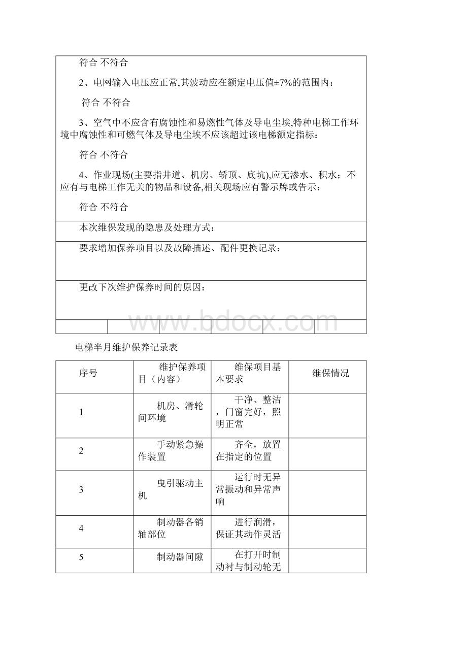 最新最新电梯维护保养记录.docx_第3页