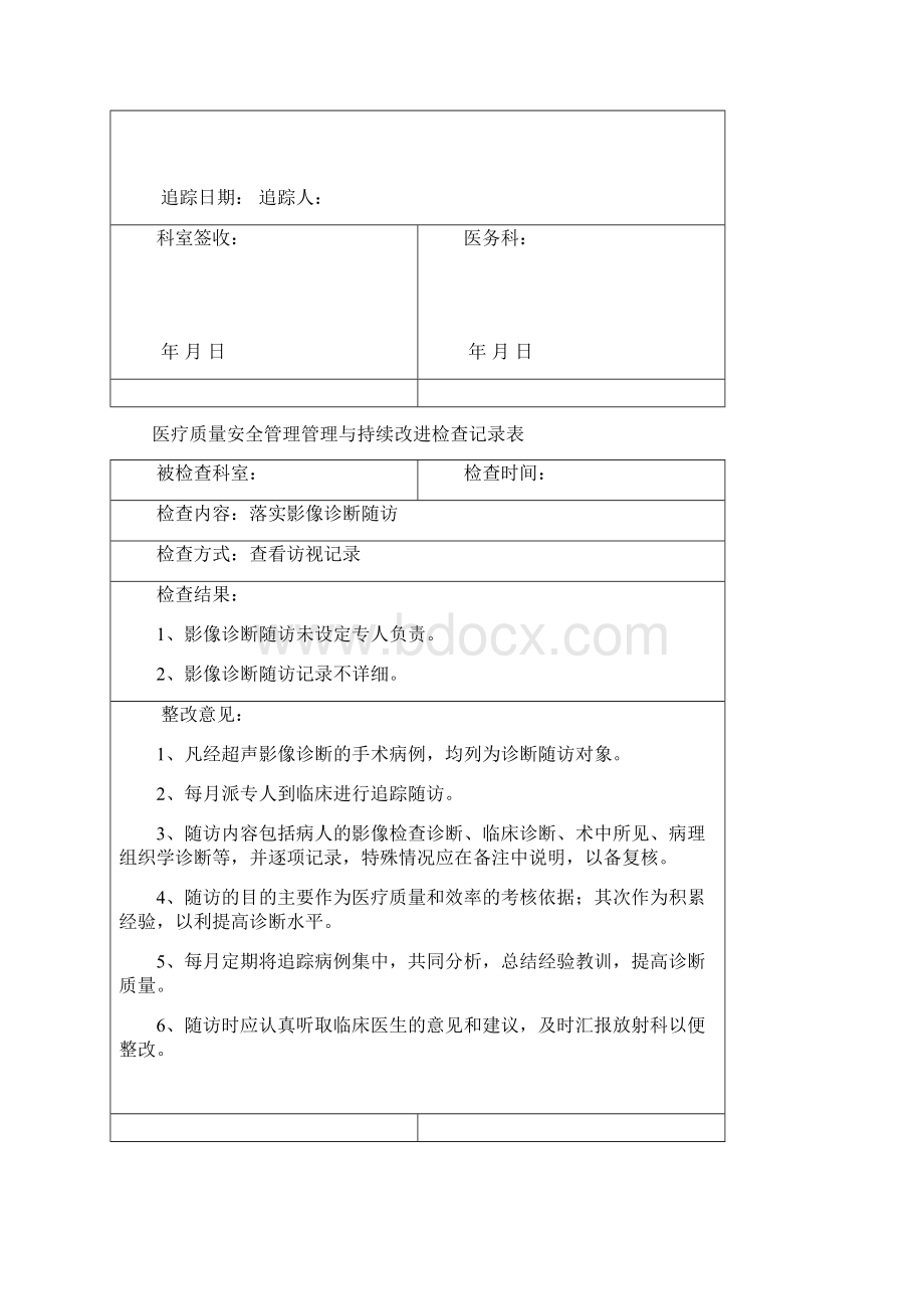 超声科医疗质量安全管理管理与持续改进检查记录.docx_第3页