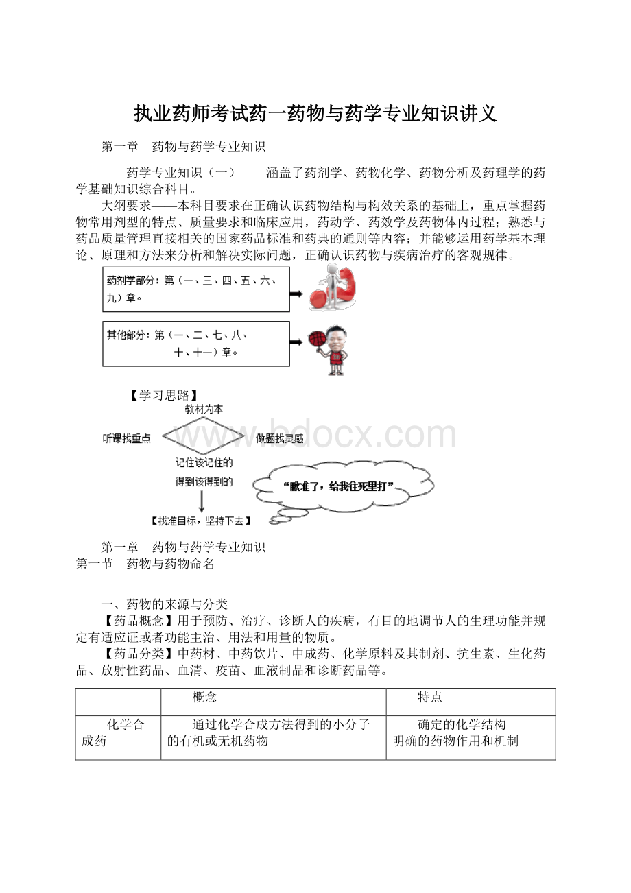 执业药师考试药一药物与药学专业知识讲义.docx_第1页