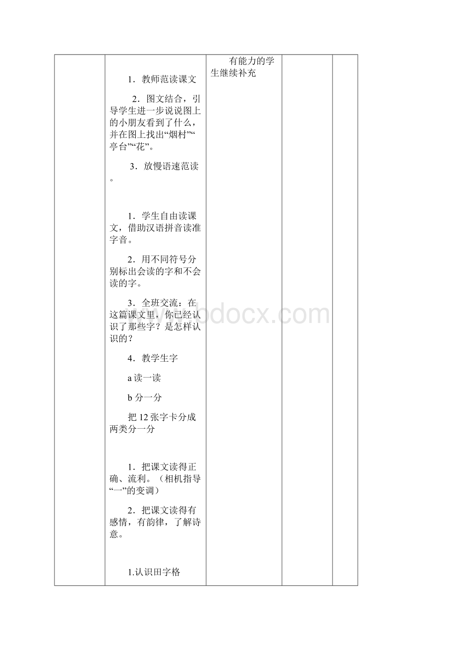 强烈推荐小学一年级上 语文教案 识字一.docx_第3页