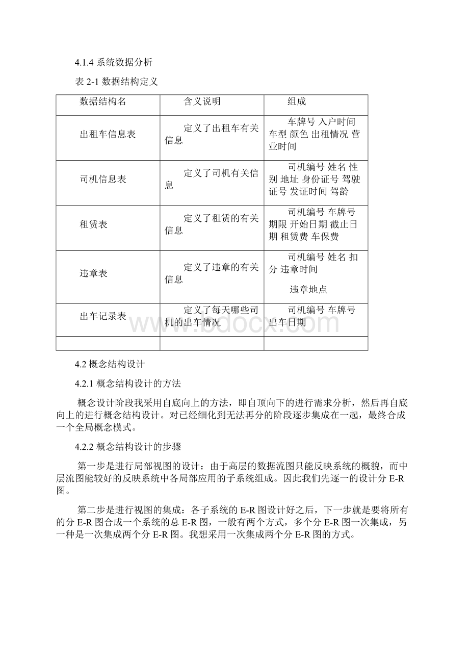 出租车管理系统实验课程设计文档格式.docx_第2页